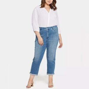 NYDJ Plus Size Margot Girlfriend Jeans Lift Tuck Technology Color: Stunning S 20